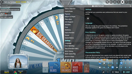 Ice Fishing impostazioni